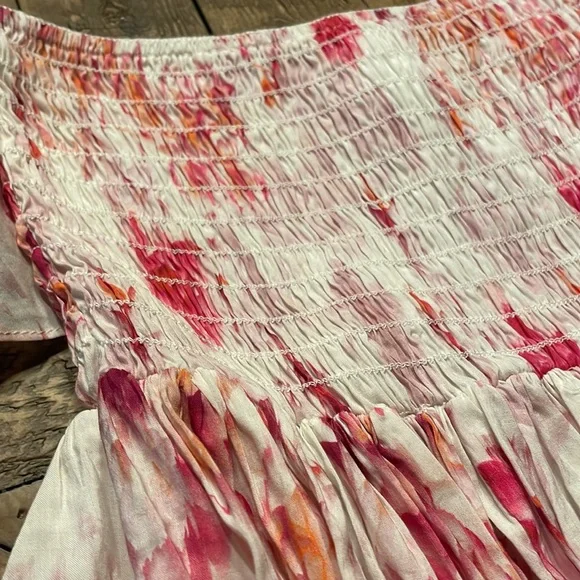 NWT Misa Los Angeles Dina Shirred Ruffle Mini Dress - Picture 9 of 12